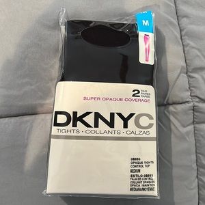 NWOT DKNY opaque Tights 2 pair